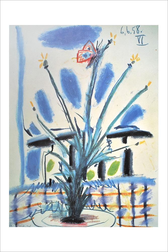 パブロ・ピカソ ポスター 花瓶と蝶 A3302|アート＆フレーム|絵と額縁の