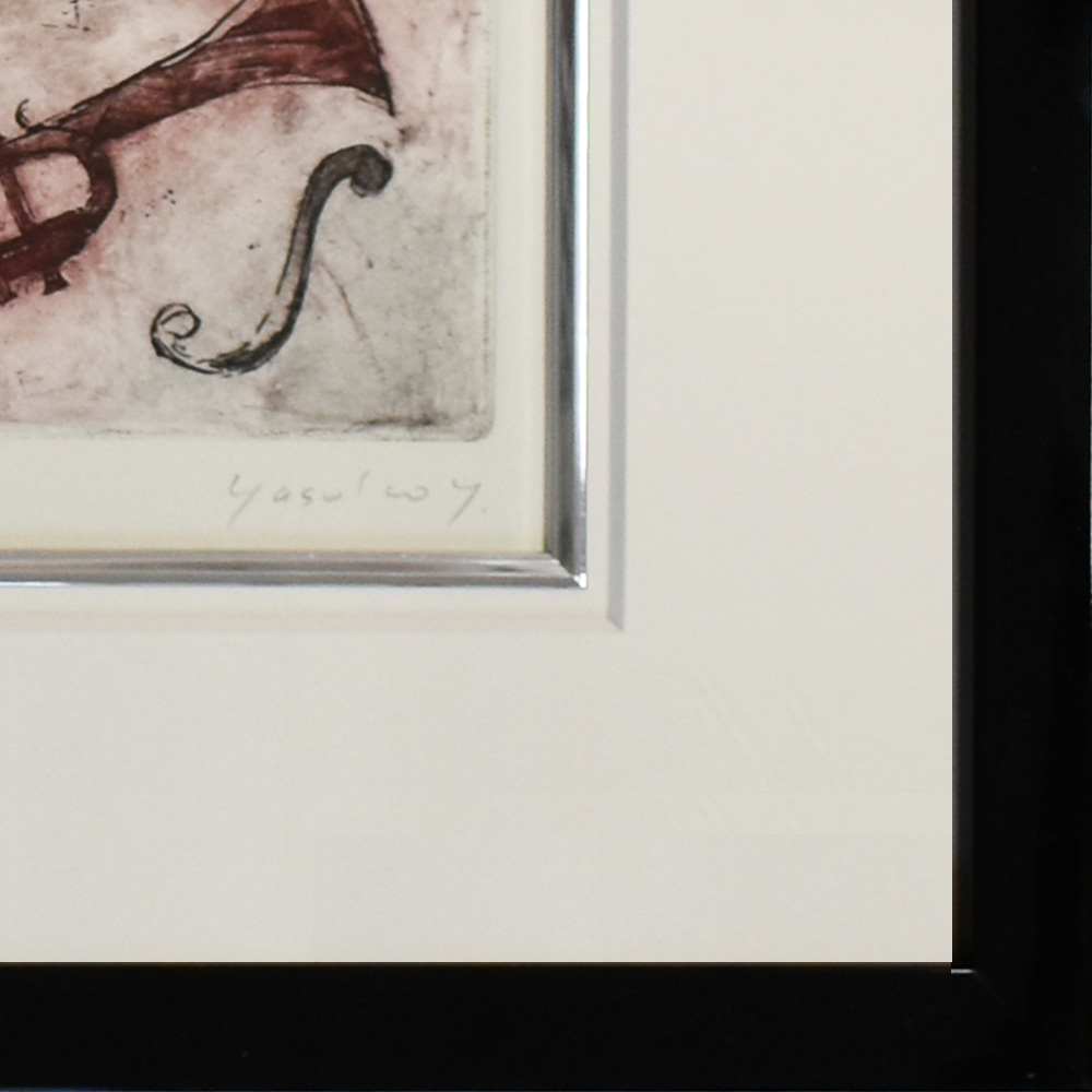商品販売パブロ ピカソ 銅版画 『 男と女 』 額装 希少な逸品!! 銅版画、エッチング