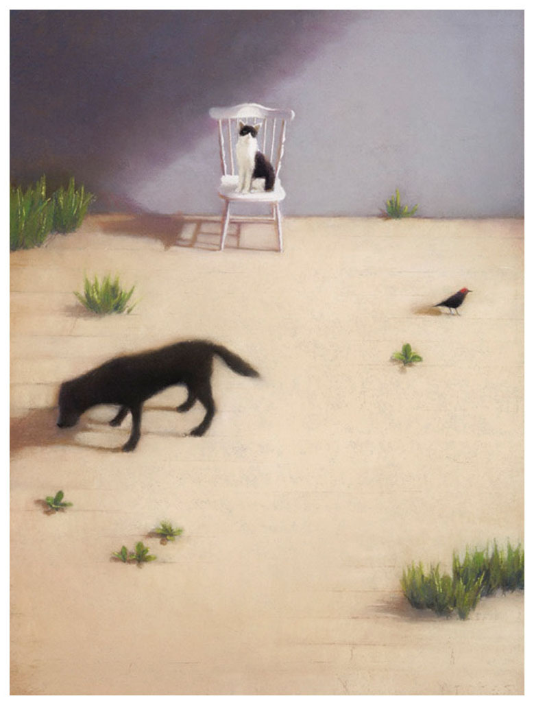 牧野千穂 版画（キャンバスジクレー） 幸福なペンギン - 絵画/タペストリ